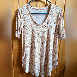 24/7 Comfort Apparel Brown Short Sleeve Tee Shirt